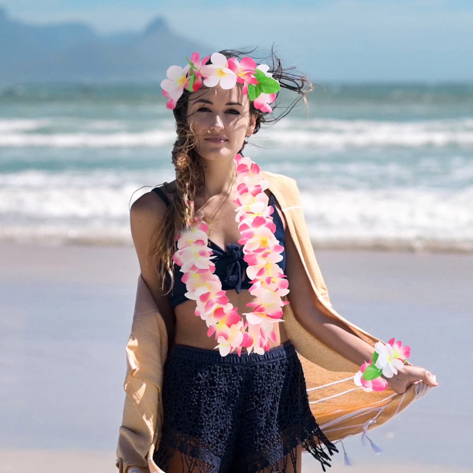 5sätze Hawaiianische Garlands Aus Künstliche Blumenkränze Für Strandpartys Und Geburtstagsfeiern Perfektes Für Tropische Themen Und Luau-Events
