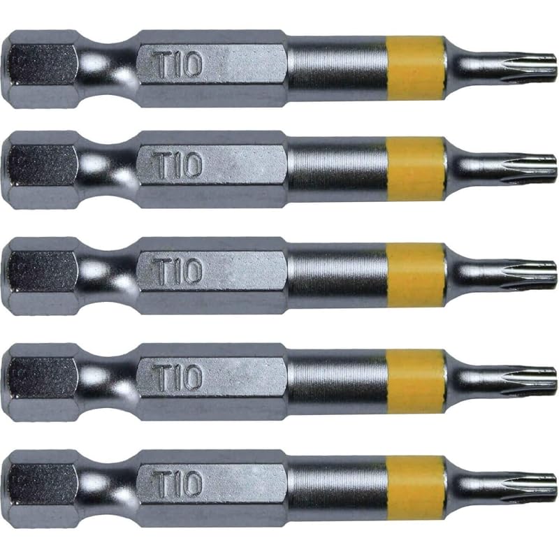 Jogo de Bits Torx T10 Jake Sales com Haste de Troca Rápida, 5 Peças