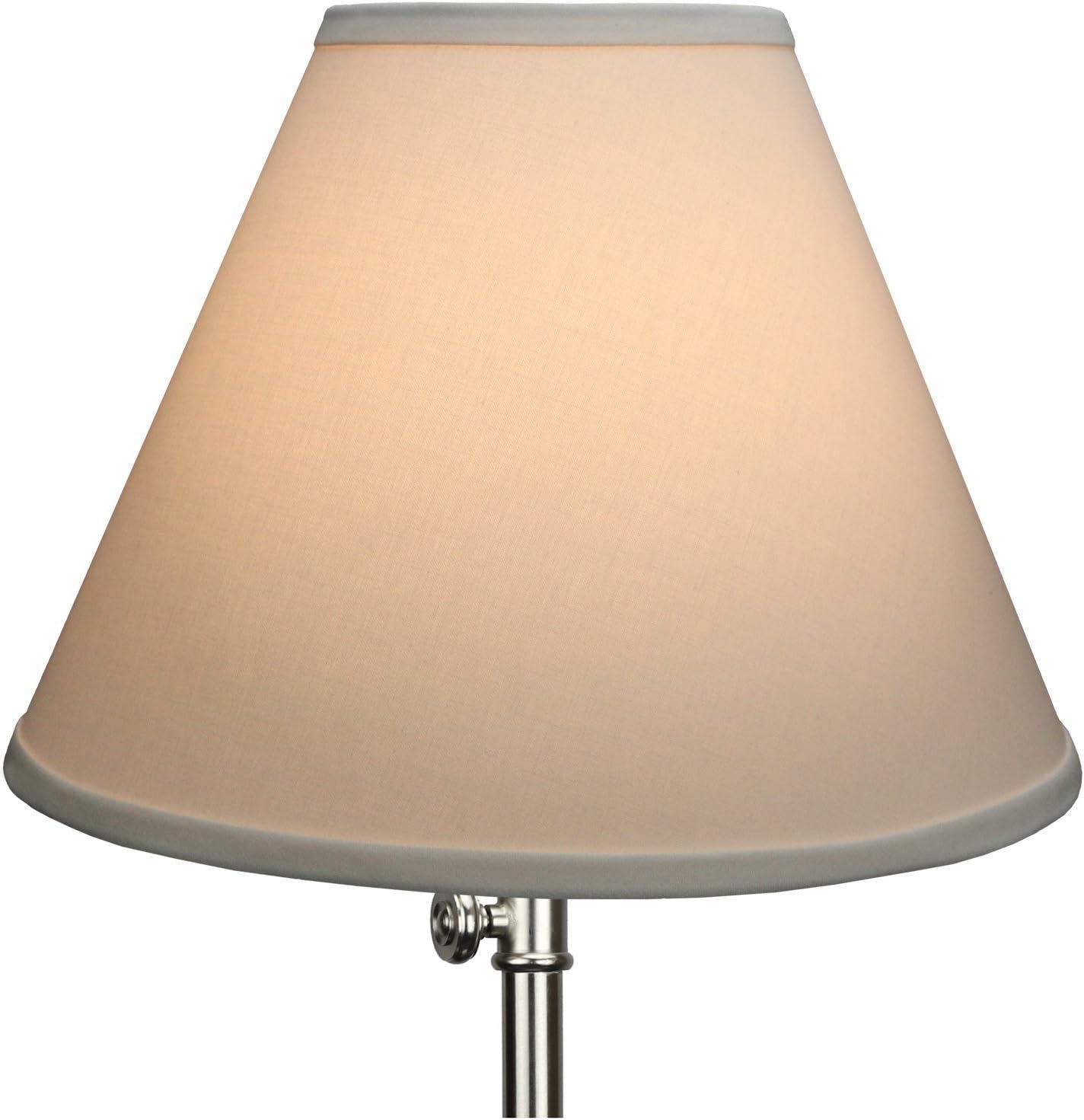 FenchelShades.com Lampshade 5" Top Diameter x 12" Bottom Diameter x 9" Slant Height with Washer (Spider) Attachment for Lamps with a Harp (White)