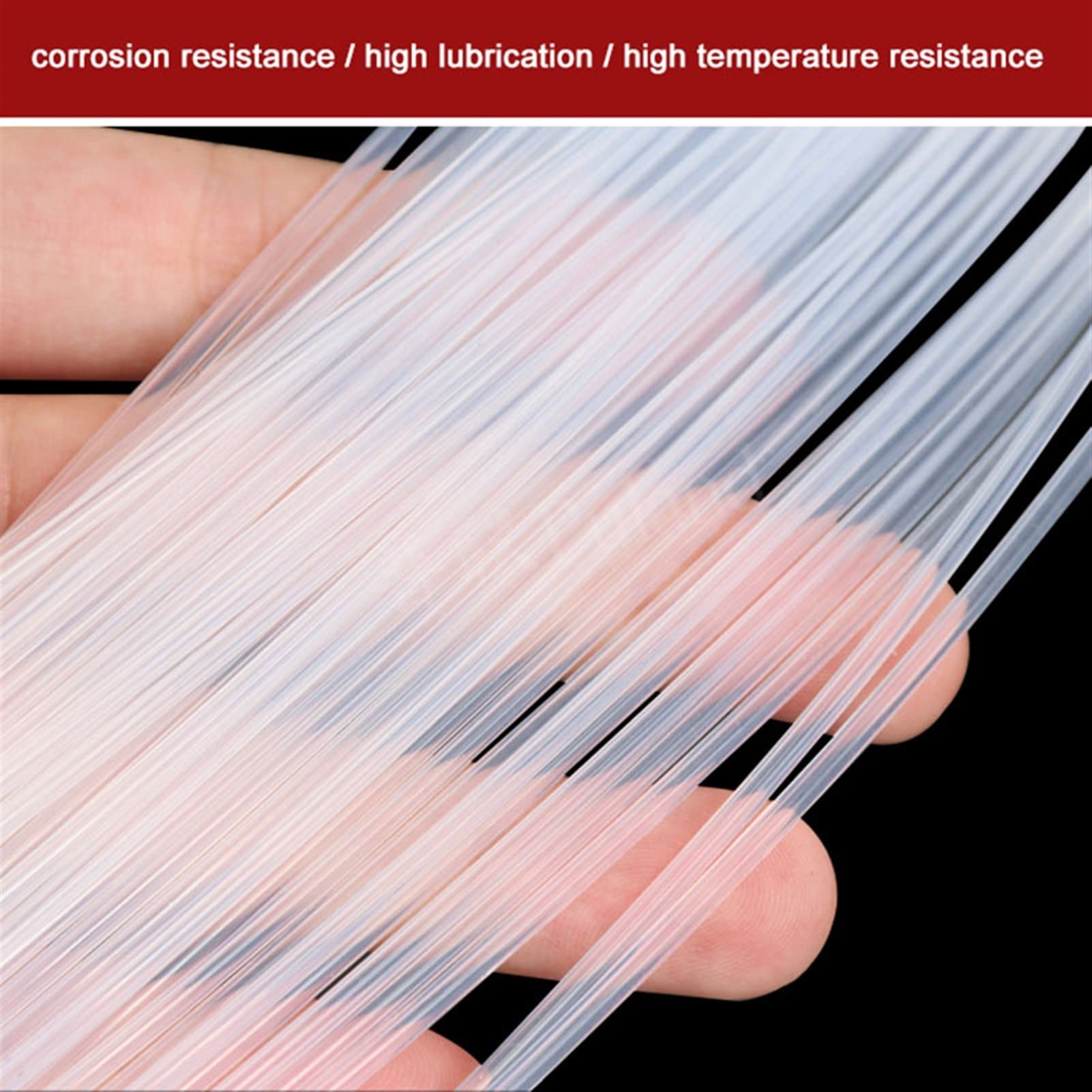 Lfang-Tubi Flessibili Chiaro Trasparente PTFE. Resistenza alla corrosione della Temperatura del Tubo isolata Tubo, A Prova di Pressione e antideflagrante(5Meters,6x8mm)
