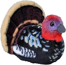 Wild Republic Audubon Birds Turkey Plush with Authentic Bird Sound, Stuffed Animal, Toys for Kids & Birders 5" , Wild Turkey
