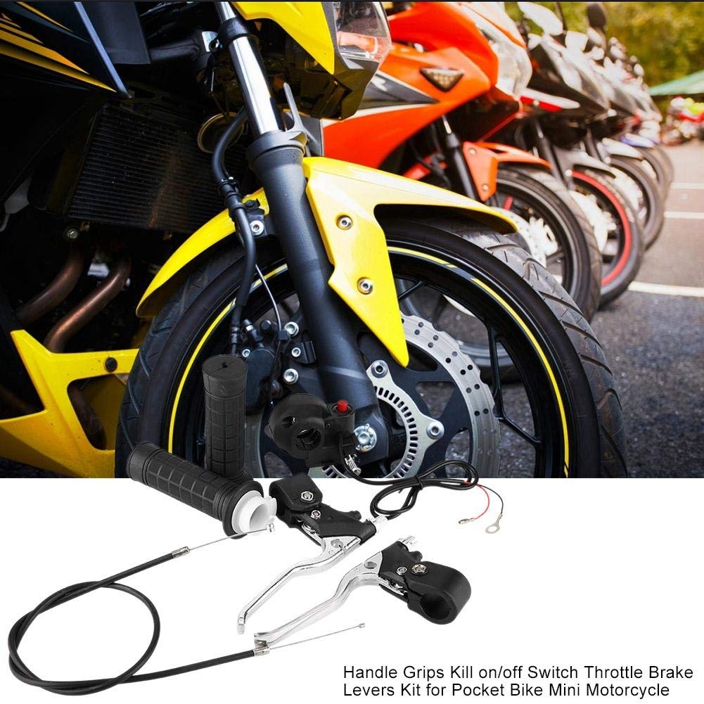 Para dźwigni hamulca, uchwyty zabijają włącznik/wył. zestaw dźwigni hamulca przepustnicy do kieszonkowego roweru mini motocykla