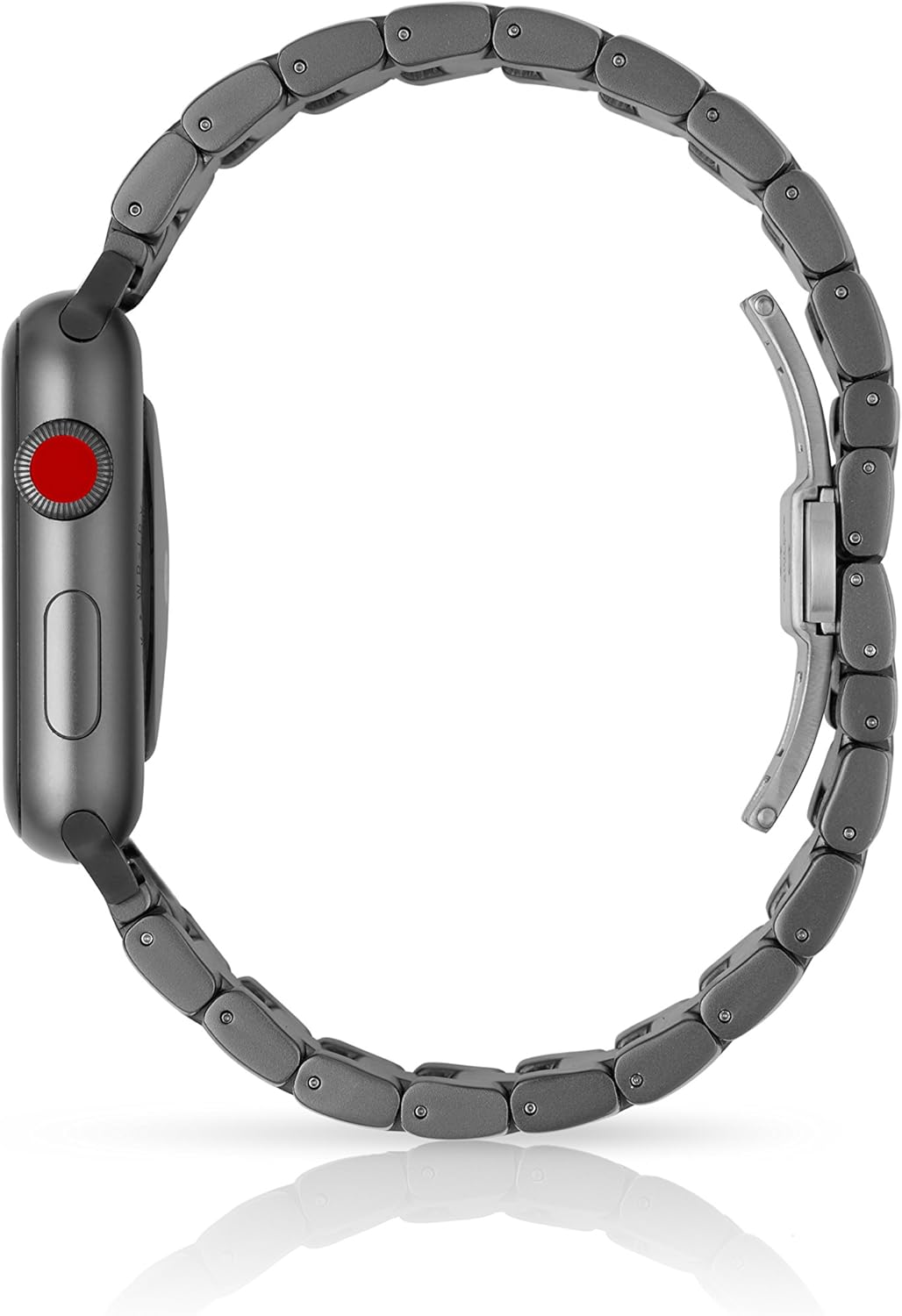 46mm Velo Cosmic Grey LT Premium Watch Band Made for The Apple Watch, Using Aircraft Grade, Hard Anodized 6000 Series Aluminum with a Solid Stainless Steel Butterfly deployant Buckle (Matte)