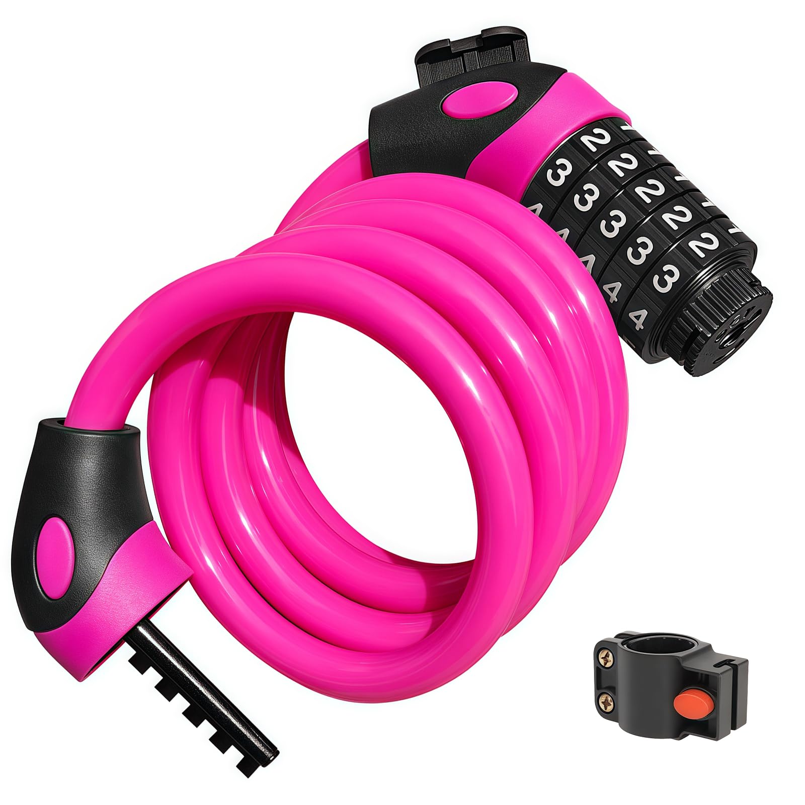 Bike Lock, High Security 5 Digit Code Bicycle Lock Best for Bicycle, Mountain Bike, Motorbike,Scooter, Skateboard, 1.2 m/ 4 ft