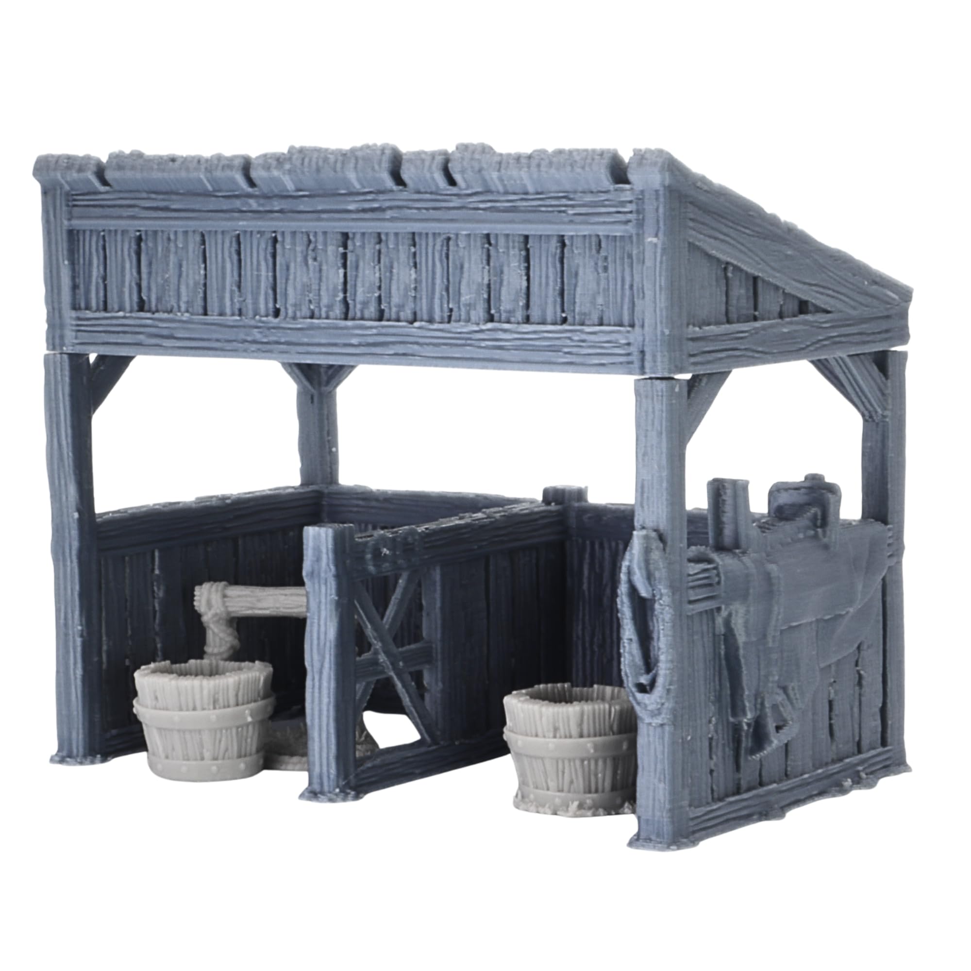 Castle Stables Set โ 5pc Horse Stable Terrain for Tabletop RPGs | 28mm Scale Medieval Scenery | DnD, Wargames | Printable Scenery | PLA & Resin Unpainted