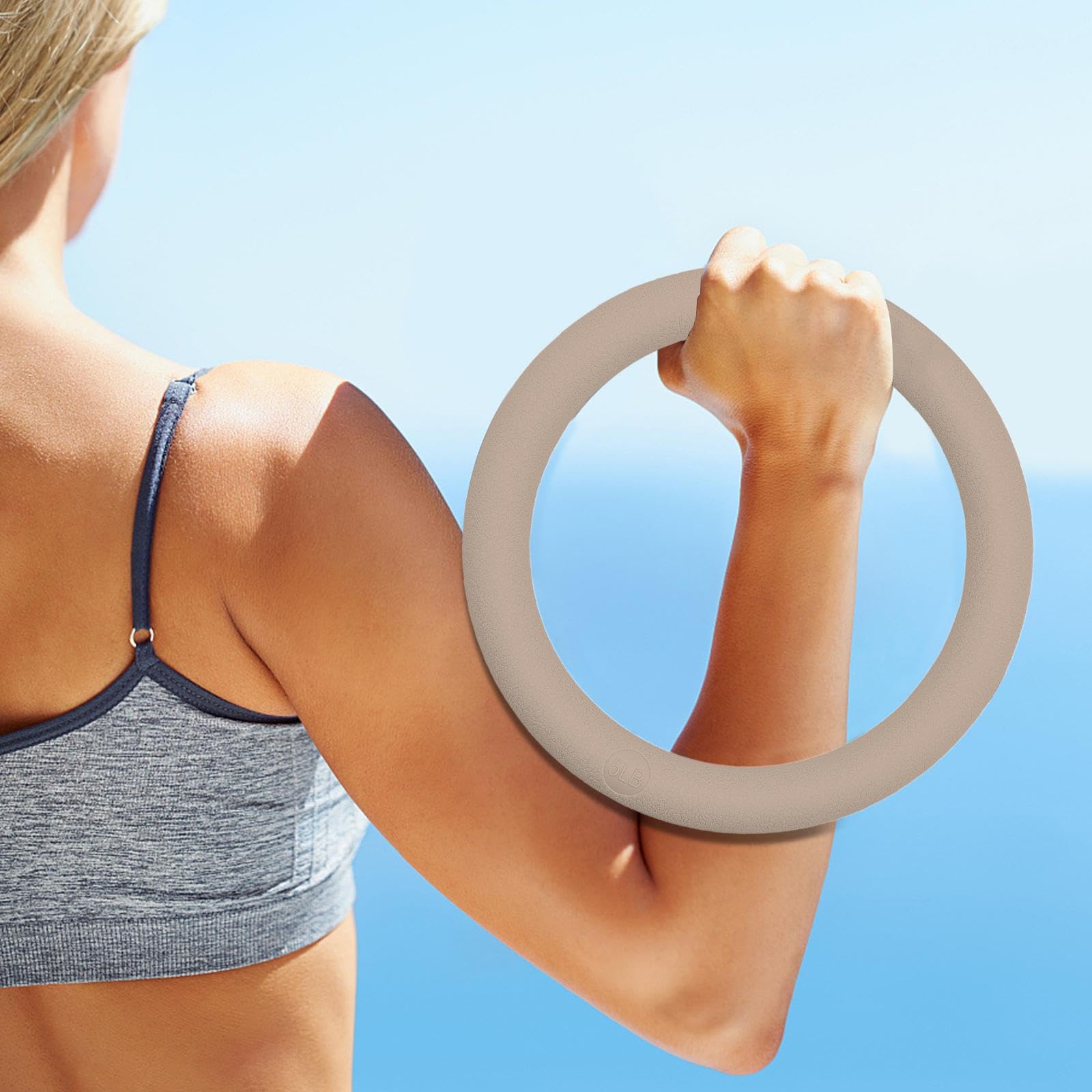 Weight Cerchio Anello Fitness Allenamento Silicone Ghisa Antiscivolo Adatto per Principianti Professionisti Esercizi, Colore del tè alla Crema