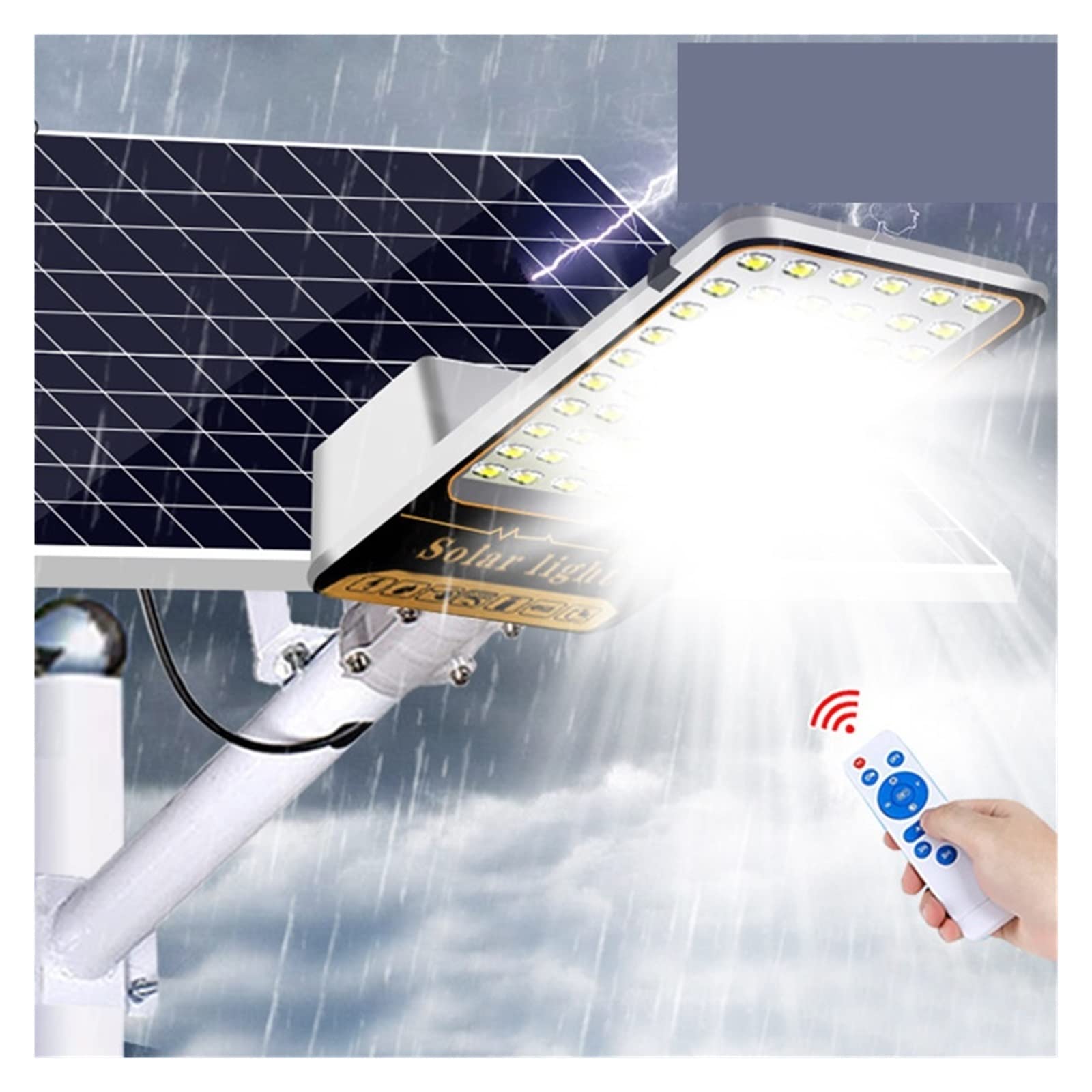 RéVerbèRes Solaires MenéS, 1000w Split Solaire Réverbère Extérieur en Aluminium Solaire Réverbère Jardin Lumière du Soleil Maison Télécommande Étanche Mur Lampe RéVerbèRe De SéCurité Durable