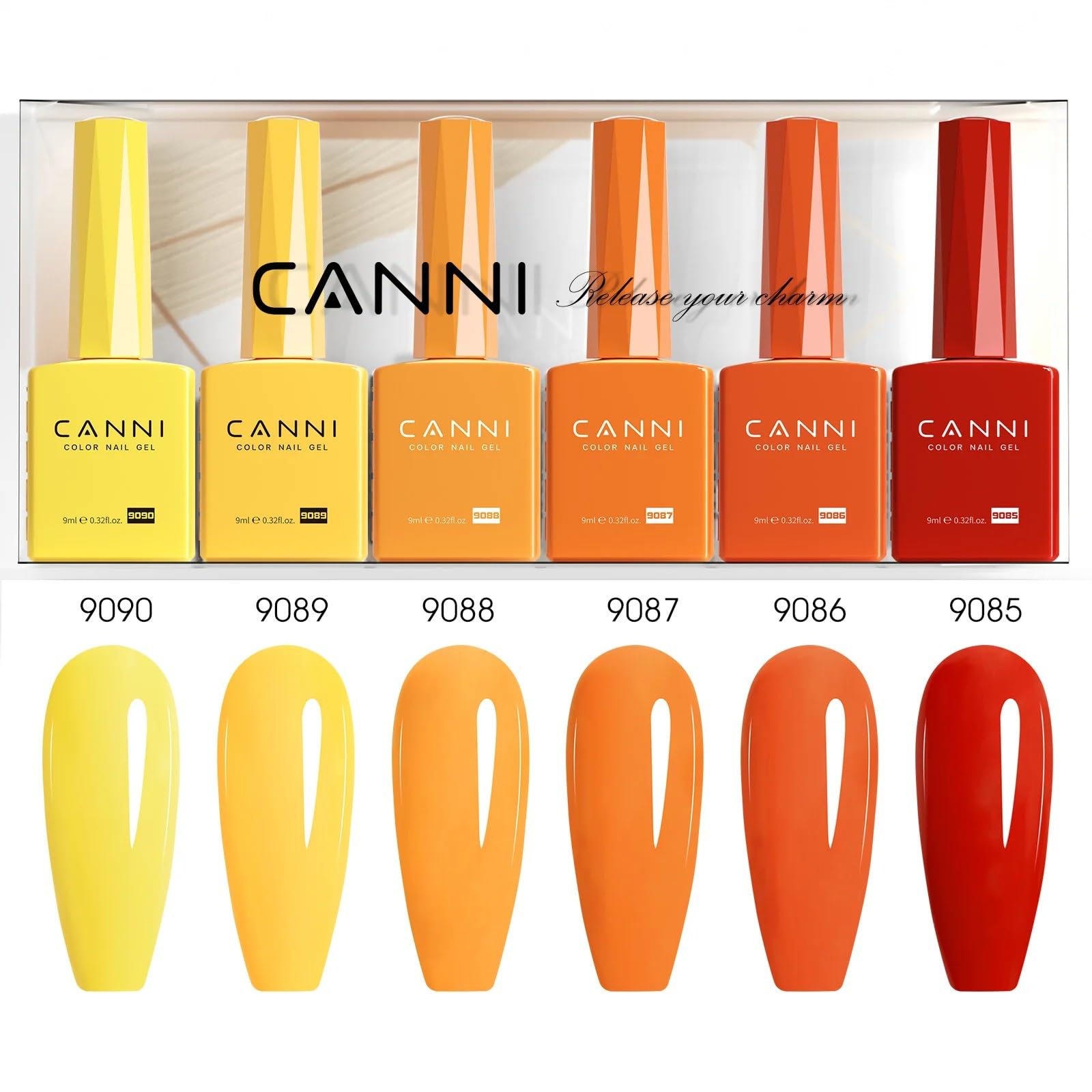 CANNI 9ml Hema-Free Gel Nail Polish Set- 6Pcs from BELLE GAGA® Nail Gel Manicure Kit, Soak Off LED Polish DIY at Home Salon Gifts for Women Girls 2312, 6pcs Set 2
