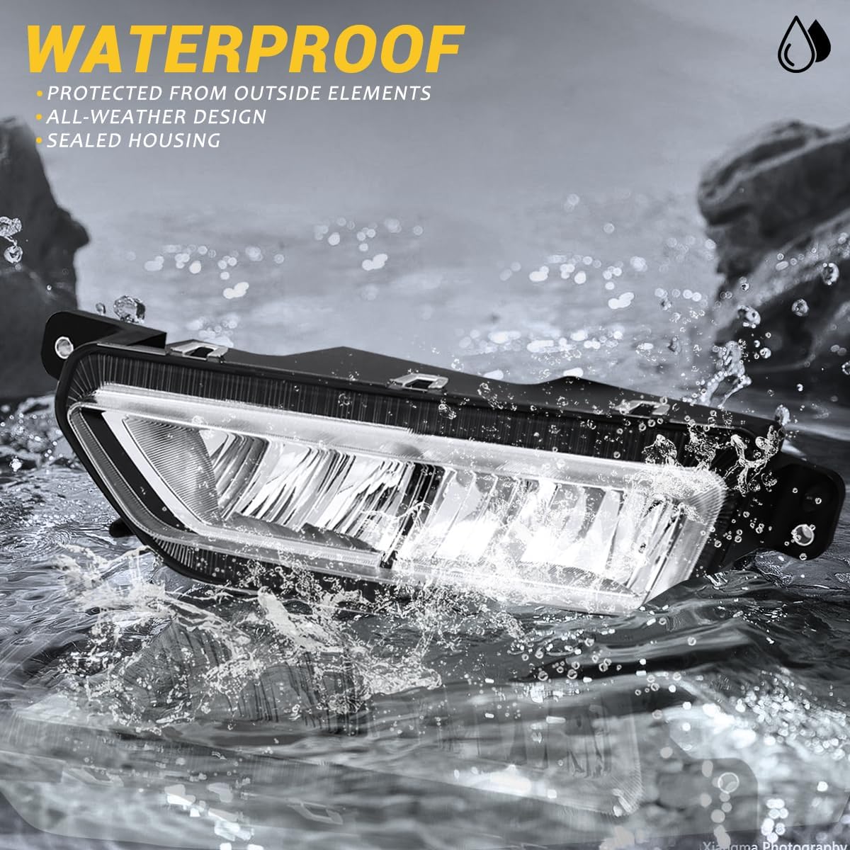 Fog Lights Assembly fit for 2023+ Peterbilt 579 Truck Pair Fog Lights DOT/SAE Approved Driver and Passenger Side 2pcs