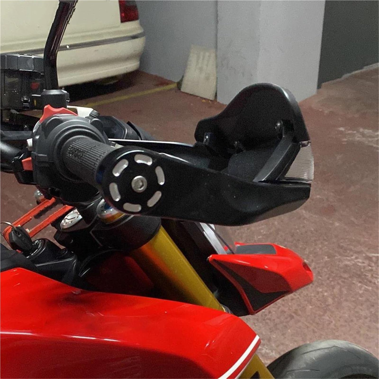 DUCATI MULTISTRADA 1200 MTS1200 MTS1260 MTS950 Protezione Mani Moto Rosso