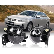 Fog Lights For 2003-2008 BMW E60 E61 E46 Clear, 1 Pair | 5 Series 525i 525xi 530i 530xi 545i 550i, BMW 3 Series 325Ci 330Ci Convertible/Coupe