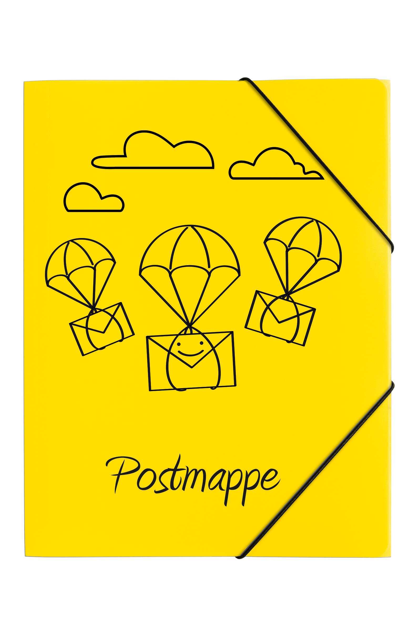 PAGNA 21603-15 Elasticated Folder A4 Polypropylene with 3 Flaps Yellow