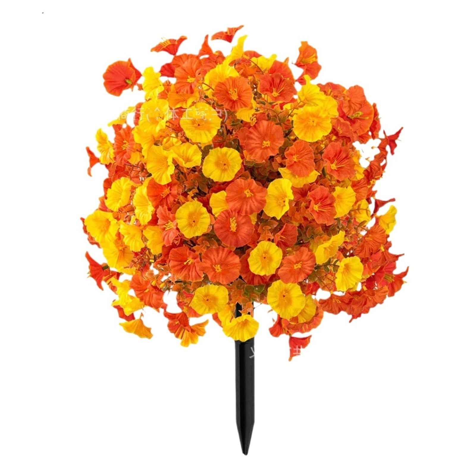 WBCDXCBB Simulated Flowers Planting, Green Plants, Outdoor Courtyard Decoration, Ground Nailing, Bouquets 1Pcs(Orange1143)
