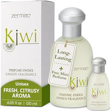 Zermat, Perfume for Women and Men, Kiwi, Fresh, UNISEX, Perfume para Dama y Caballero - Citric Scent 4.50 Fl. Oz and Miniature 0.50 Fl. Oz.