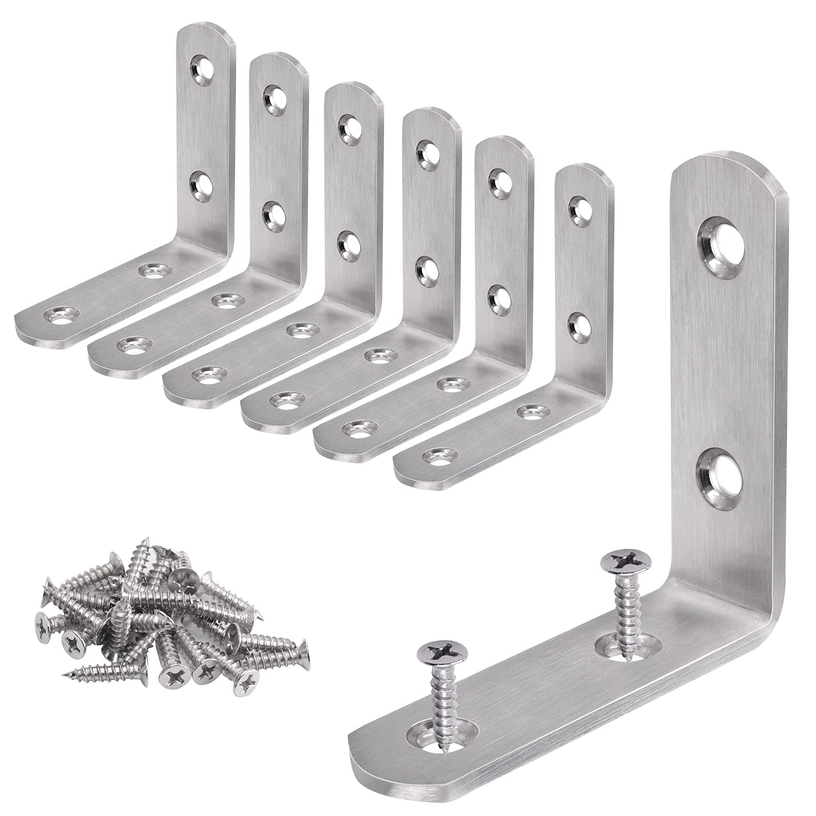 Buy YUMORE L Bracket Corner Brace, 6Pcs 65x65mm Joint Right Angle