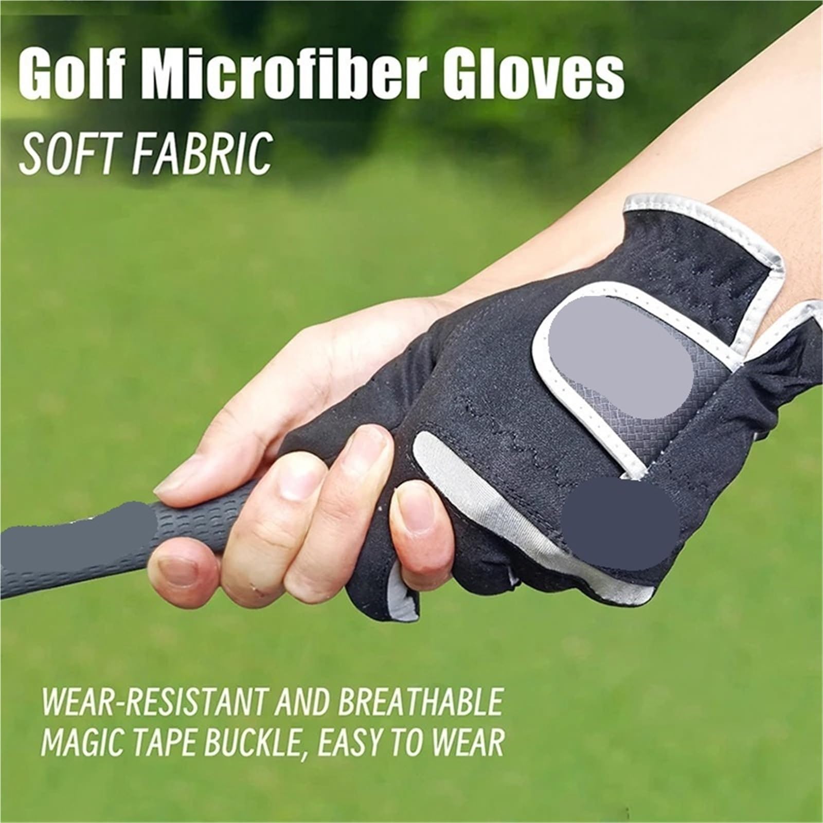 2PCS Golf Handschuhe können auf der linken und rechten Hand getragen Werden. Stoff weiche, atmungsaktive, Fahren, Radfahren, Outdoor