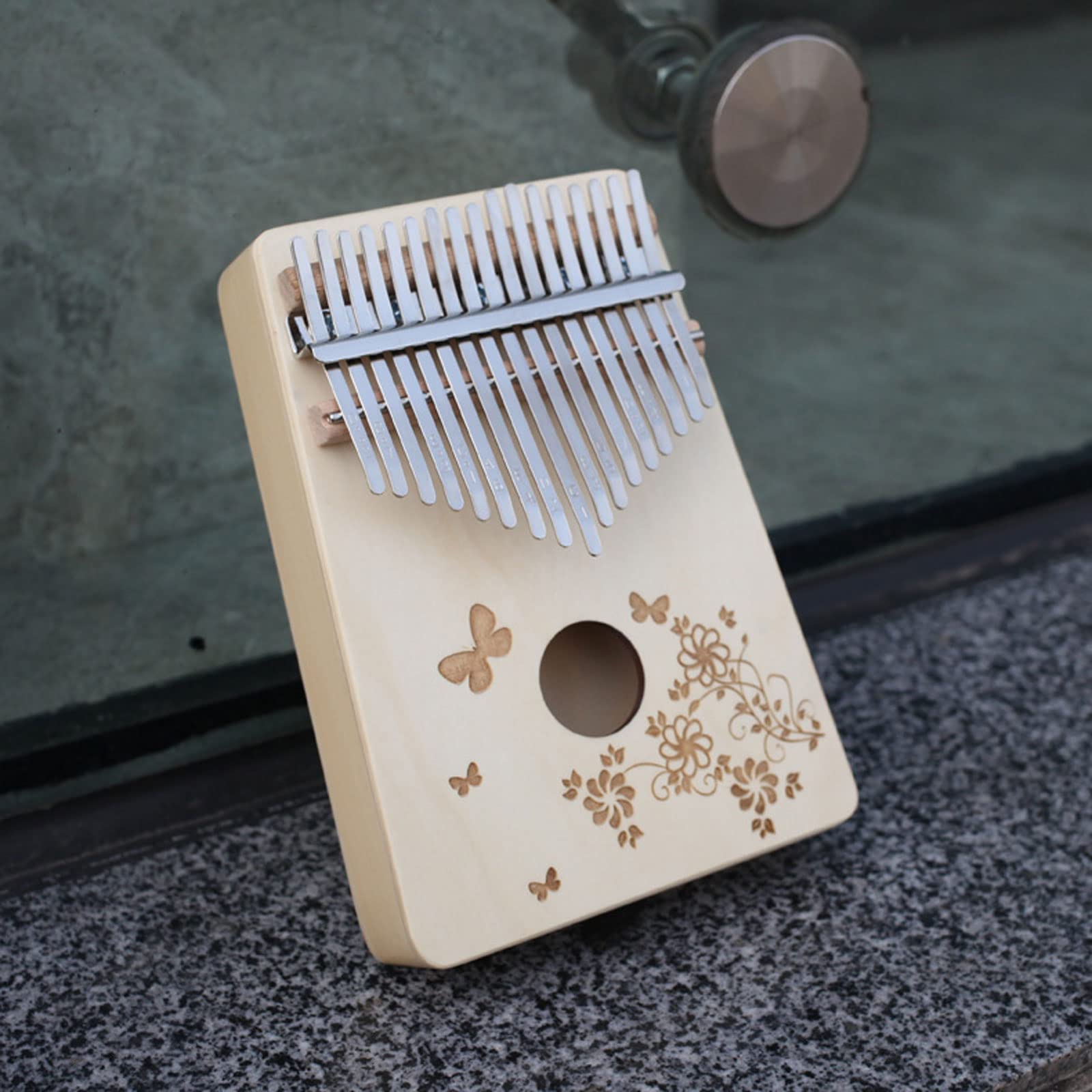Exquisiter Klang Tragbares Daumenklavier aus Holz mit 17 Tönen, perfekt für Anfänger, erhältlich in 5 verschiedenen Mustern, Geburtstagsgeschenk für Freunde Einfach zu Spielen
