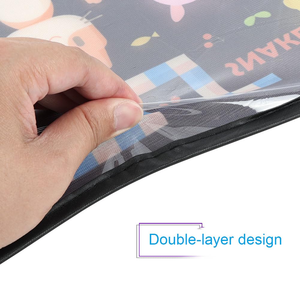 URAQT Car Sun Shade for Baby 2PCS,Car Window Shades for Kids Static Cling Side Window Protect from UV Rays,Sun Visor with Cute Animal Motifs,47 * 30CM - Image 3