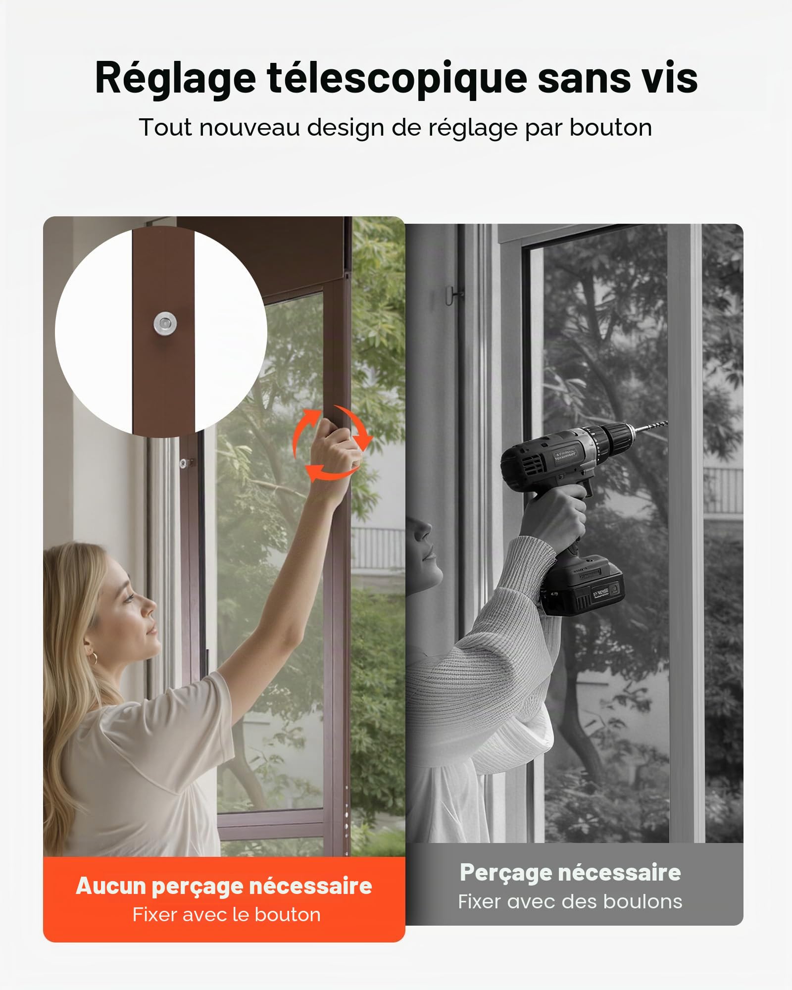 VEVOR Chatière pour Chien et Chat pour Porte Coulissante en Verre, Porte pour Animaux de Compagnie Hauteur Réglable 1927-2040 mm, Trappe pour Chien avec Battant Taille L 260,4x412,8 mm, Cadre en Alu