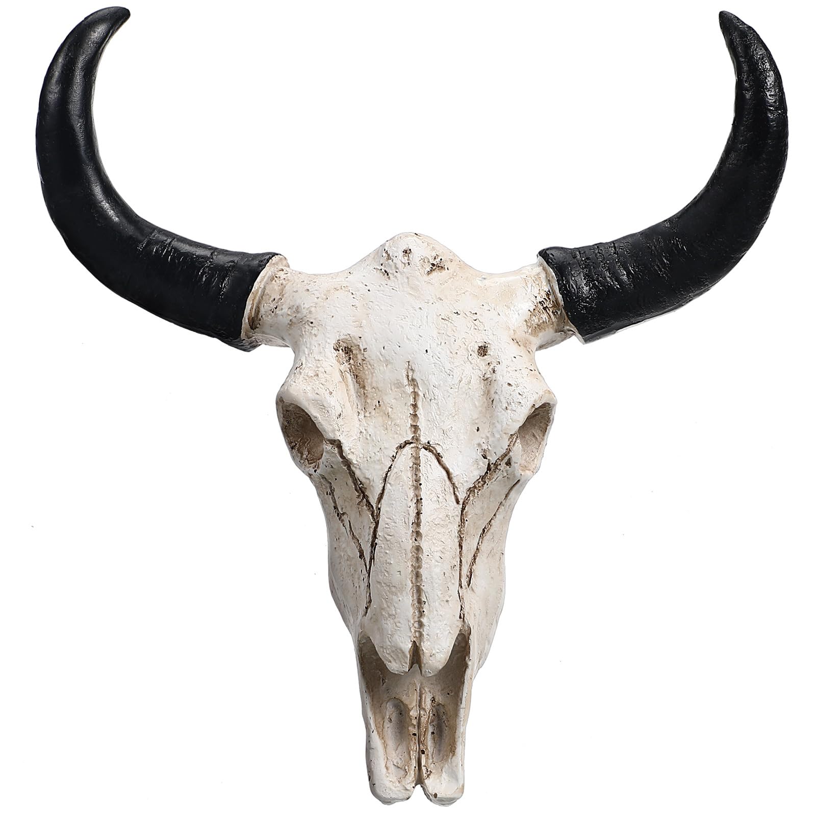 DECHOUS Animal Cow Longhorn Skull Decor Halloween Bull Skull Wall Hanging Bull Head Wall Decor Skull Western Decor Bull Horn Skulls Taxidermy Western Room Decor