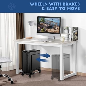 PC Ständer für PC-Tower Computer Desktop Ständer Universal verstellbare CPU Ständer mit Rollen - (Schwarz)