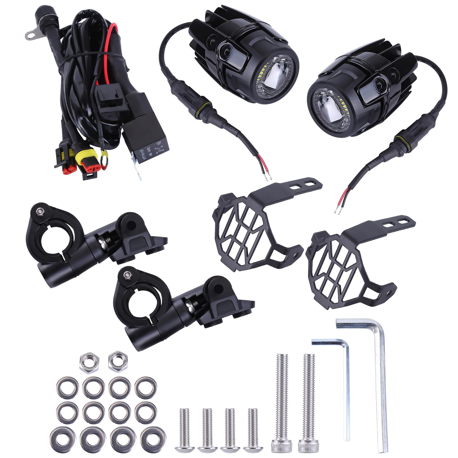 LICHENGTAI 2 fari fendinebbia LED moto per BMW R1200GS F850GS, 40 W 4000 LM aggiuntivi fari anteriori anti nebbia, faretto impermeabile