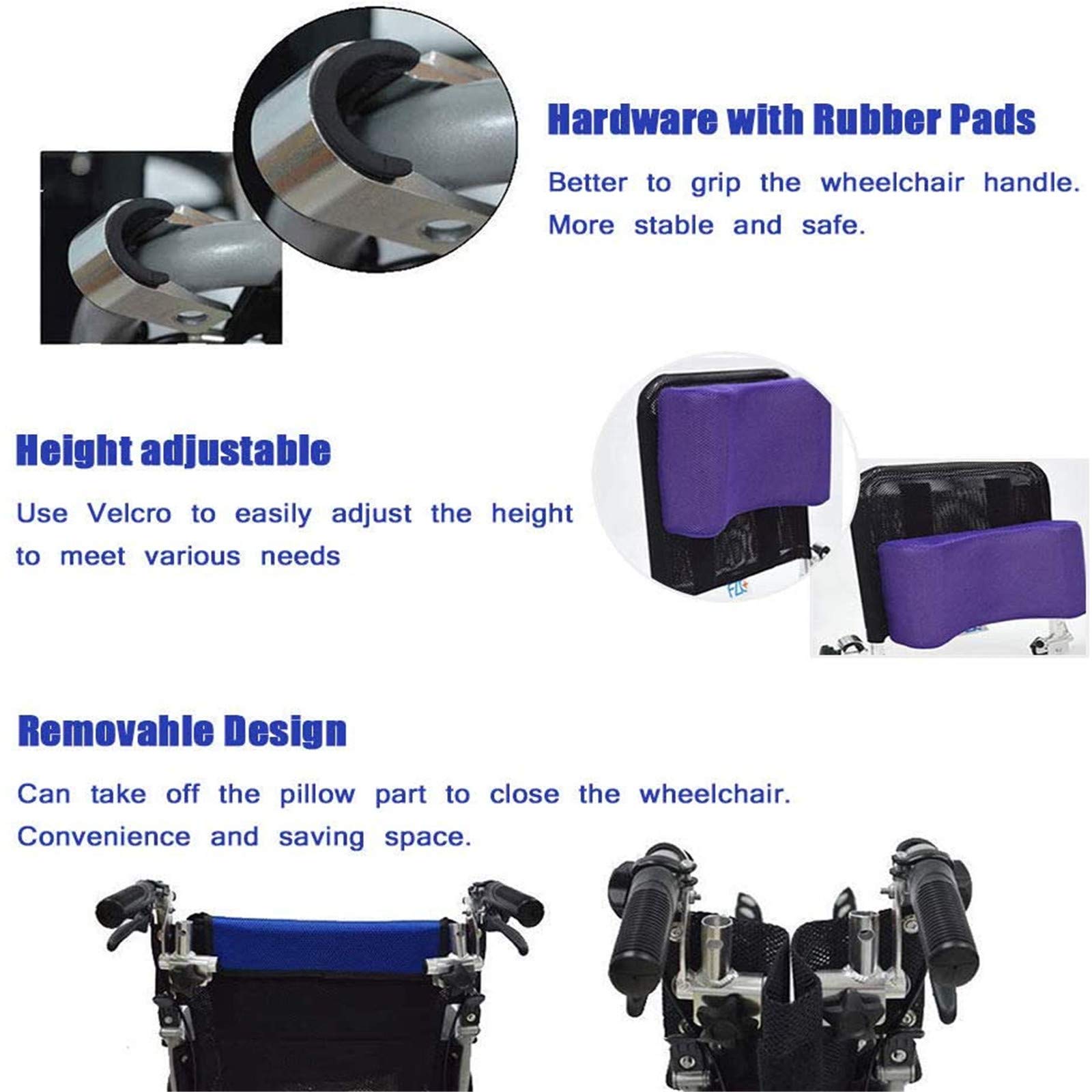 Reposacabezas para Silla de Ruedas, Soporte para el Cuello, Acolchado Ajustable para la Cabeza, cómodo cojín para el Respaldo del Asiento para Adultos, Accesorios universales portátiles para sillas d