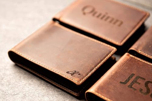 Miniatura 8 de Slim Personalized Distressed Leather Wallet The Key Largo Wallet by Left Coast Original