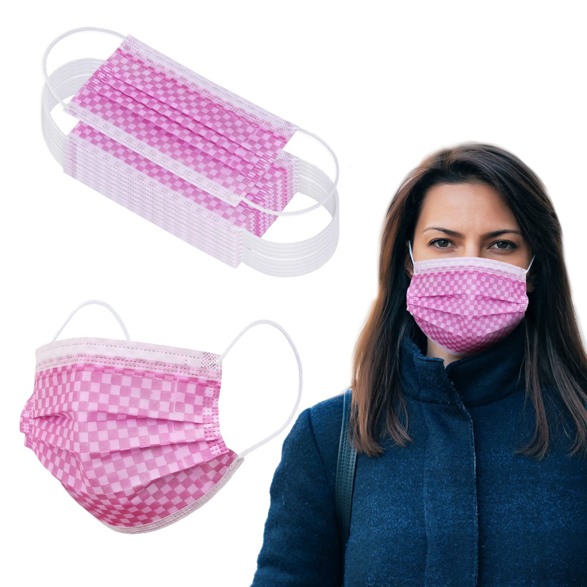 Risezag Printed Pink Surgical Masks For Men Women Pack of 100 Pieces Surgical 3 Layer Mask with Nose Clip 3 Ply Baby Pink Face Masks Pollution Disposable Mask with Nose Clip 3 Layers Use and Throw 100 (B09HMZZ3LS) Amazon Price History, Amazon Price Tracker