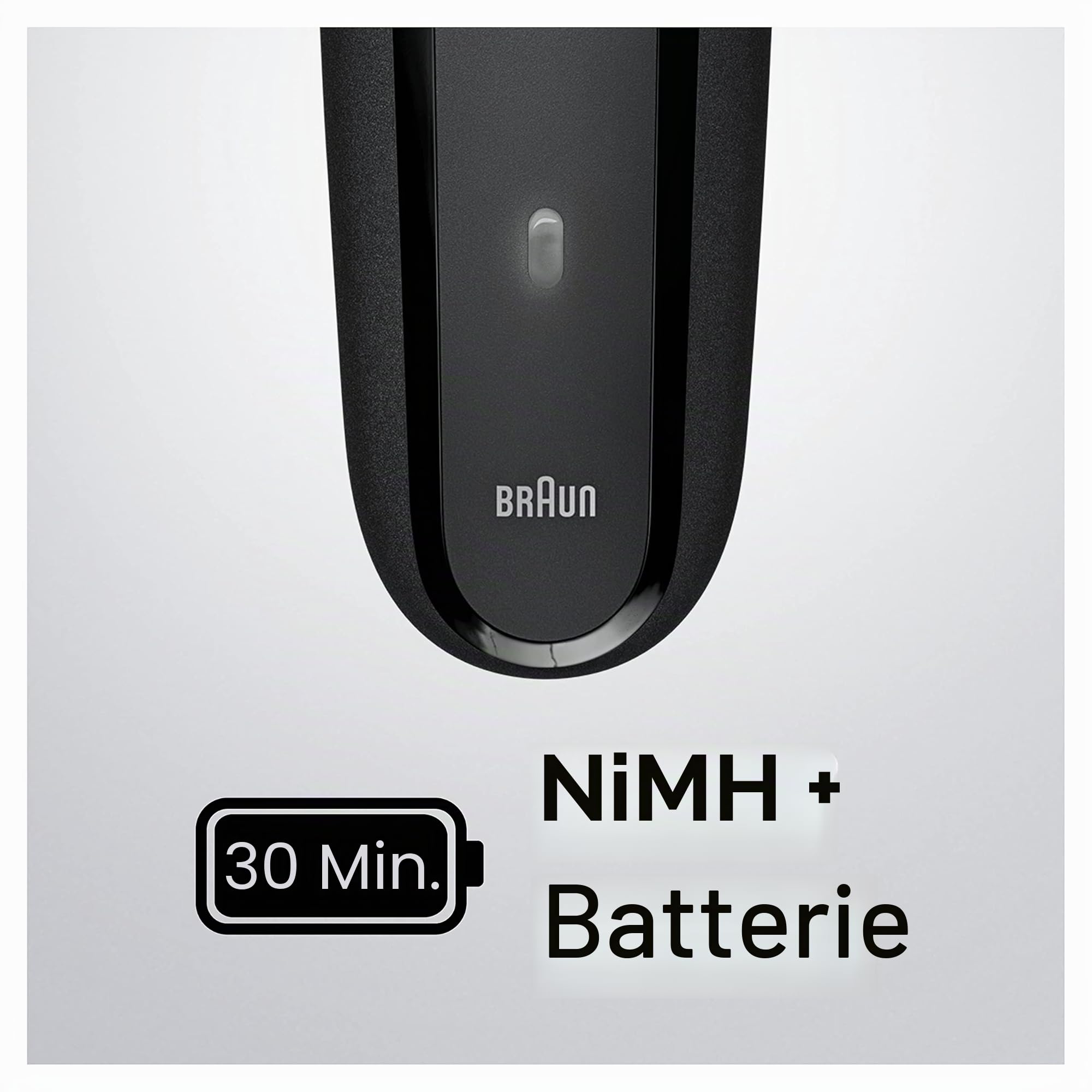 Braun Series 3 Elektrorasierer Herren, Rasierapparat mit 3 Flexiblen Klingen, Kabelloser Elektrischer Rasierer mit 30 Minuten Akkulaufzeit, Abwaschbar – 300s, Schwarz