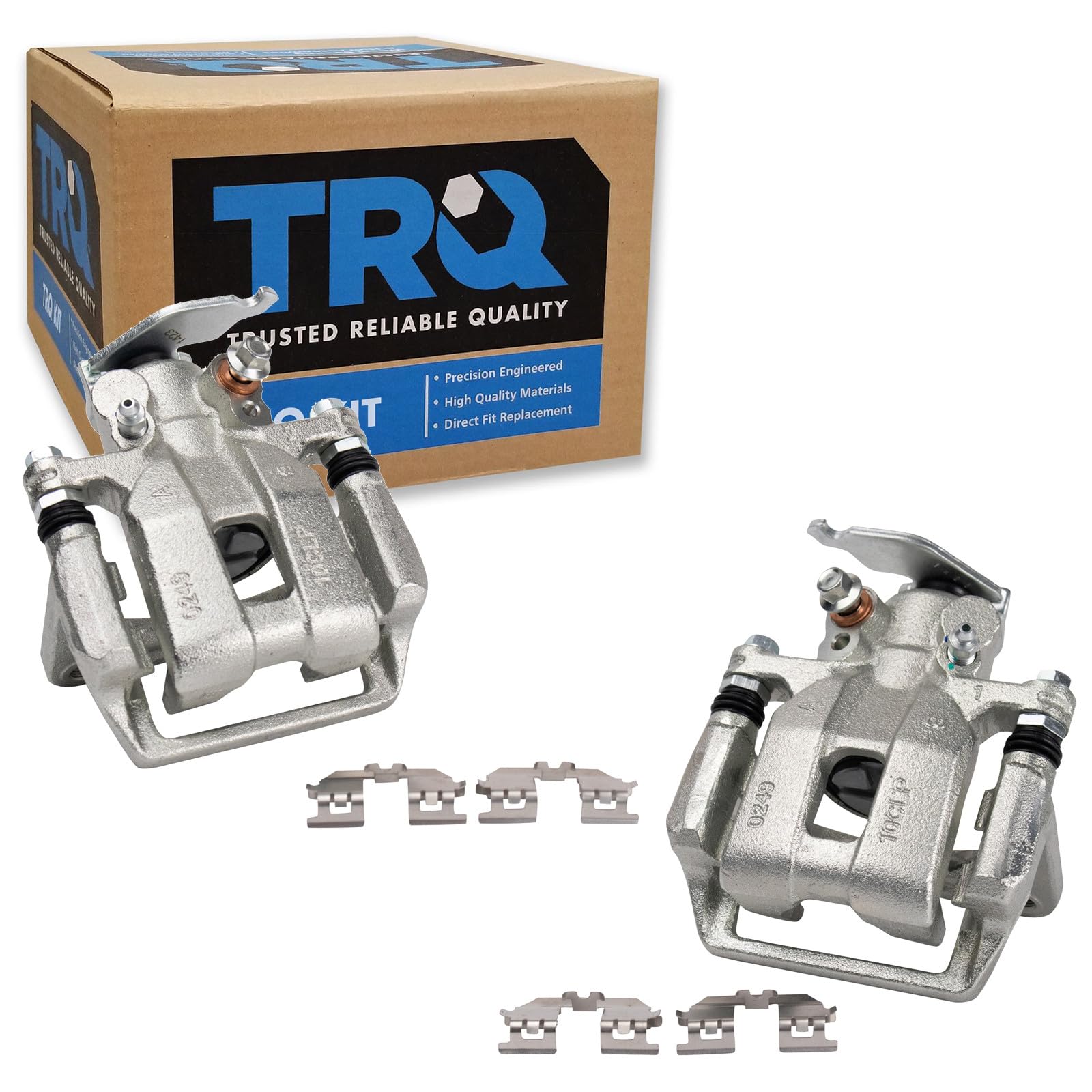 TRQ Rear 2 Piece Brake Caliper Set