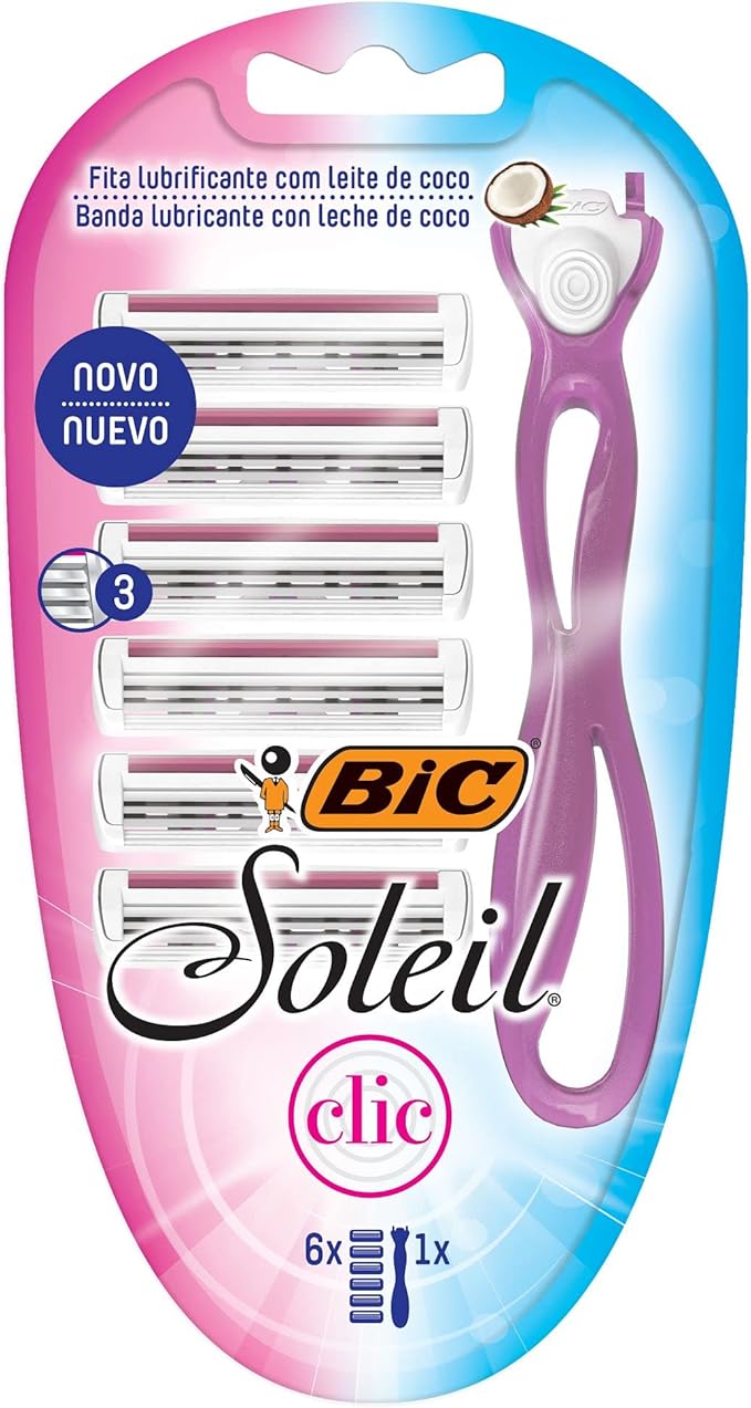 BIC Aparelho De Depilar Soleil Clic 3 Lâminas + 6 Cargas 968721 1 Unidade Yin Yang Lilás Pacote De 6 Menor preço em BIC Aparelho De Depilar Soleil Clic 3 Lâminas + 6 Cargas 968721 1 Unidade Yin Yang Lilás Pacote De 6