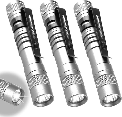 Miniatura 13 de Mini linterna, luz AAA para bolígrafo pequeño con clip, linterna portátil de bolsillo de 500 lm para inspección, reparación de emergencias al aire