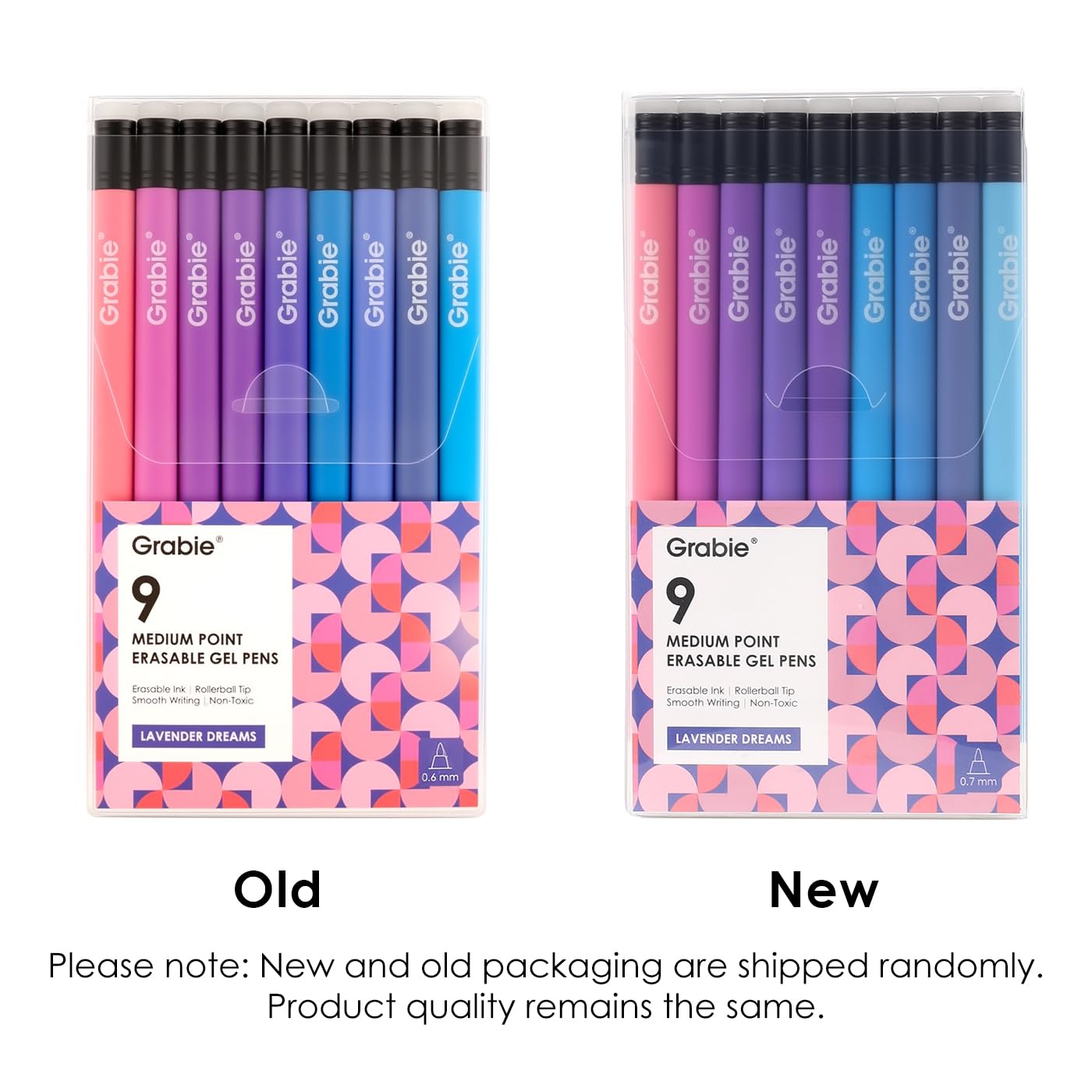 Grabie Erasable Gel Pens 9 Colors Erasable Pens Multicolor Make Mistakes Disappear 0 7mm Medium Point Rollerball Tip — view 2