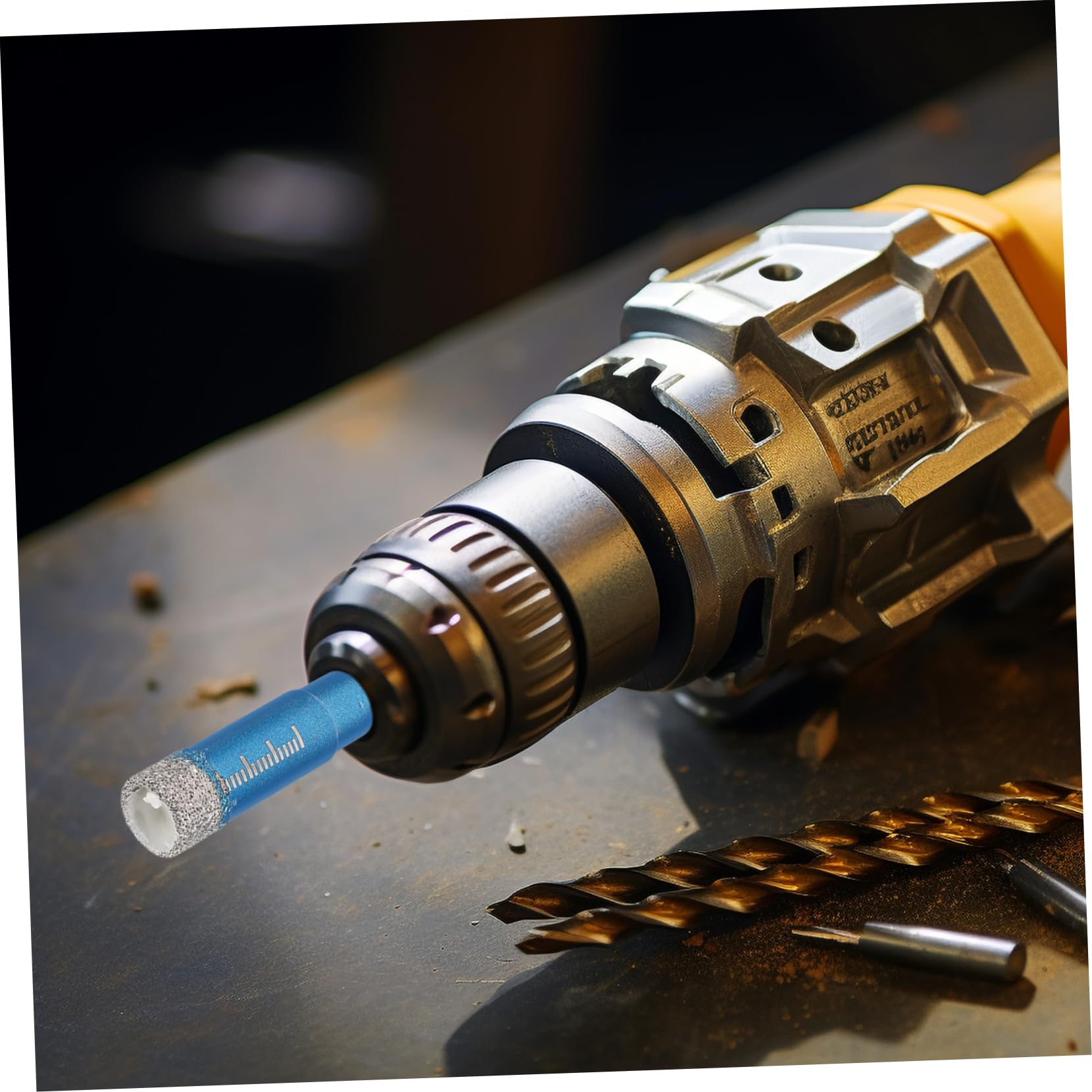 Angoily 5 Set Trapano Kit Attrezzo Tungsteno Nucleo Cacciavite a Cricchetto Macinino Morire Calcestruzzo Trapani Elettrici Carburo Punta Autocentrante Precisione Carotatrice Acciaio