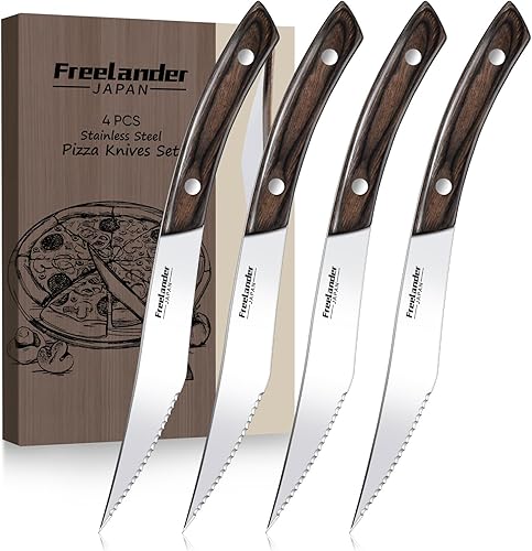 Miniatura 8 de Freelander Cuchillos forjados a mano, Cuchilla de carnicero para cortar carne, cuchillo vikingo de alto carbono con funda, cuchilla de carnicero