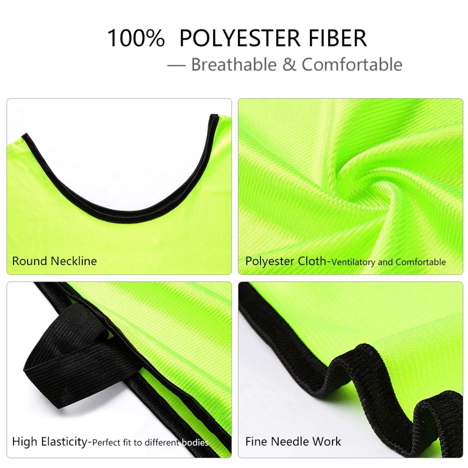 Alomejor Gilet da Allenamento Scrimmage Pettorina da 12 Maglie da Calcio Giochi Sportivi di Squadra di Calcio