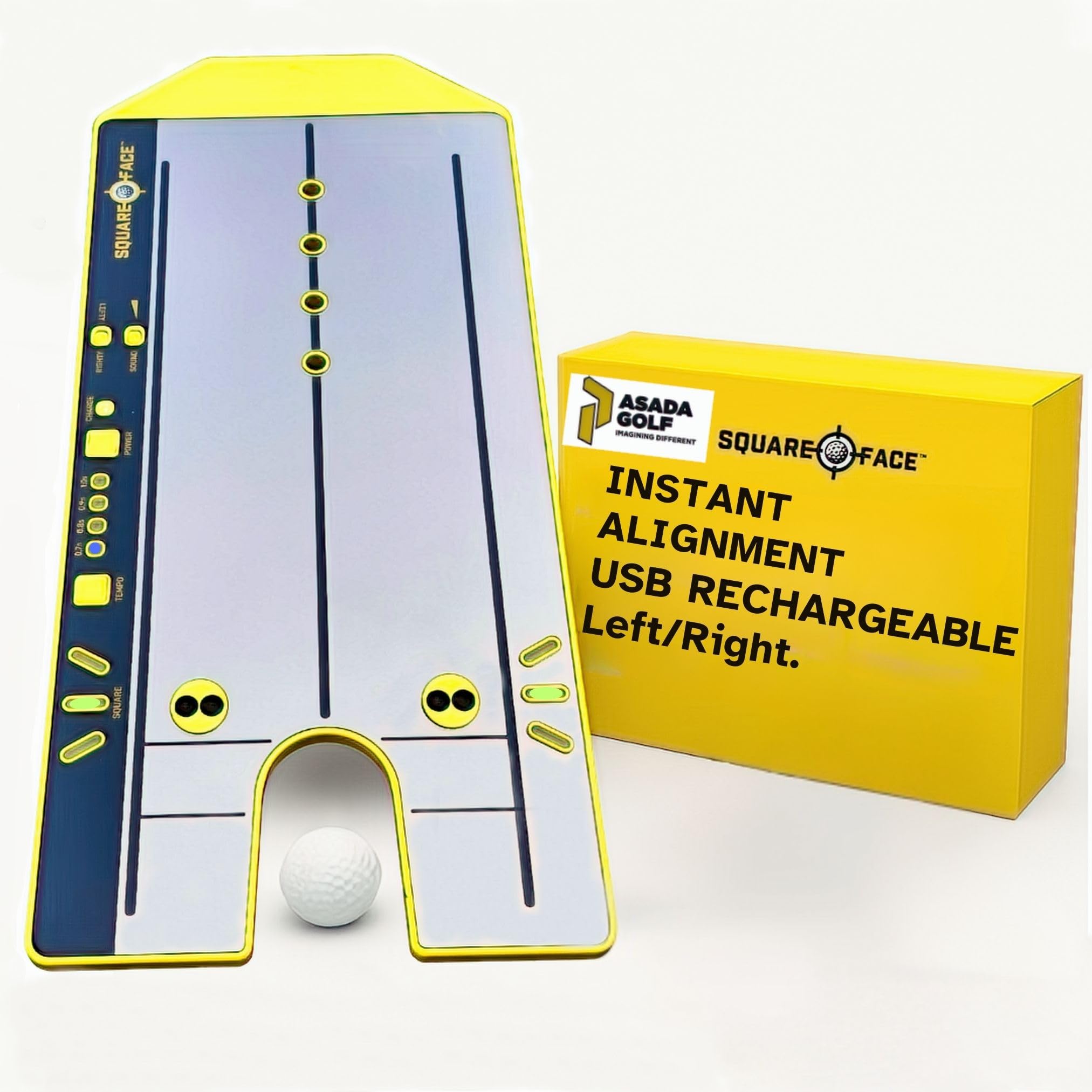 Putting Mirror Training Aid for Golf, Alignment Guide, Metronome, USB Rechargeable, Non-Slip Base, Durable Design