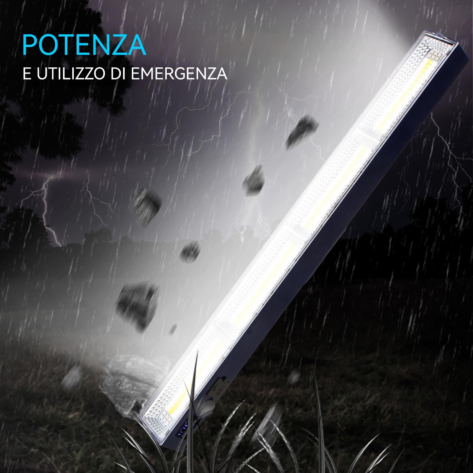 LETOUR Lampada da Lavoro LED Ricaricabile 216 LED, 7500mAh con Magnete e Gancio, Luminosità Regolabile Lampada Officina Portatile, Torcia da Lavoro per Professionisti
