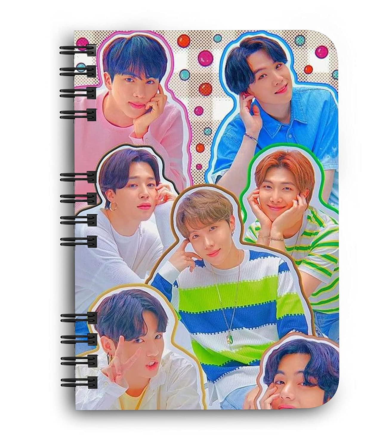 BTS BOYS ROUND CORNER 160 RULED PAGES HI QUALITY DIARY BY CRAFT MANIACS | BEST STATIONERY FOR BTS LOVERS & ARMY (BTS BOYS COLORFUL ANIMATION)