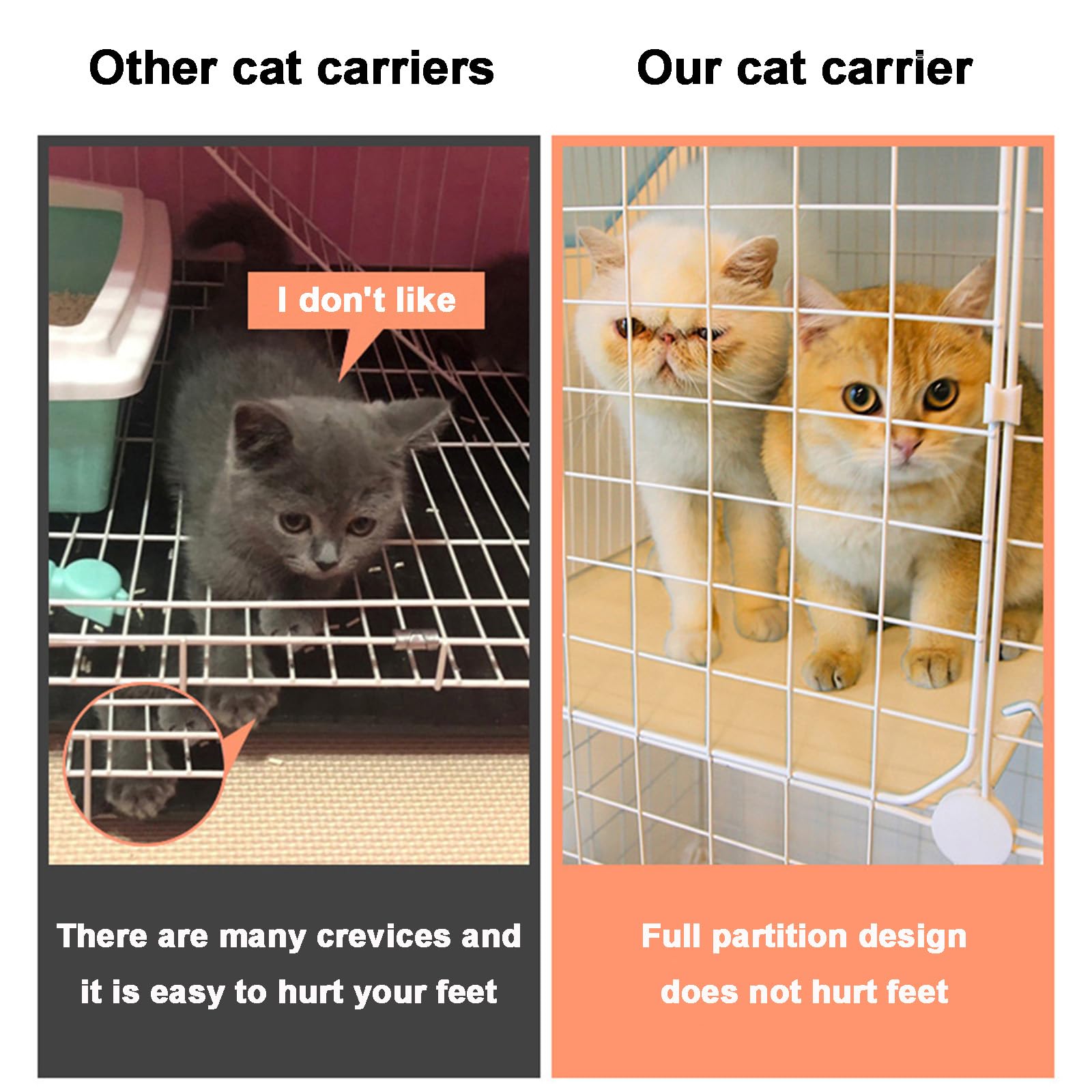 Generic Cage pour Chat Extérieur, Enclos pour Chats pour L'extérieur, Cage à Chat en Fil Métallique Détachable, pour 1-3 Chats