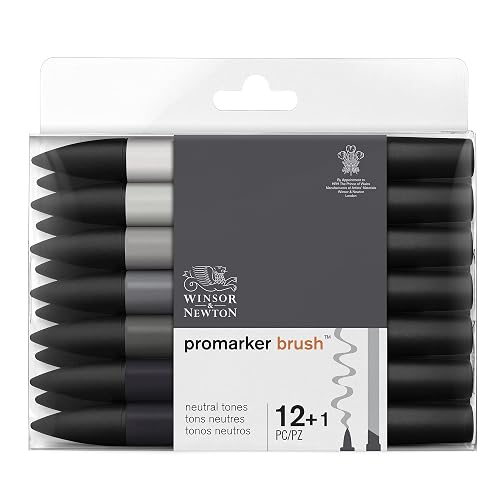Winsor & Newton Promarker Brush - Conjunto de Marcadores de Ponta Dupla, Pon