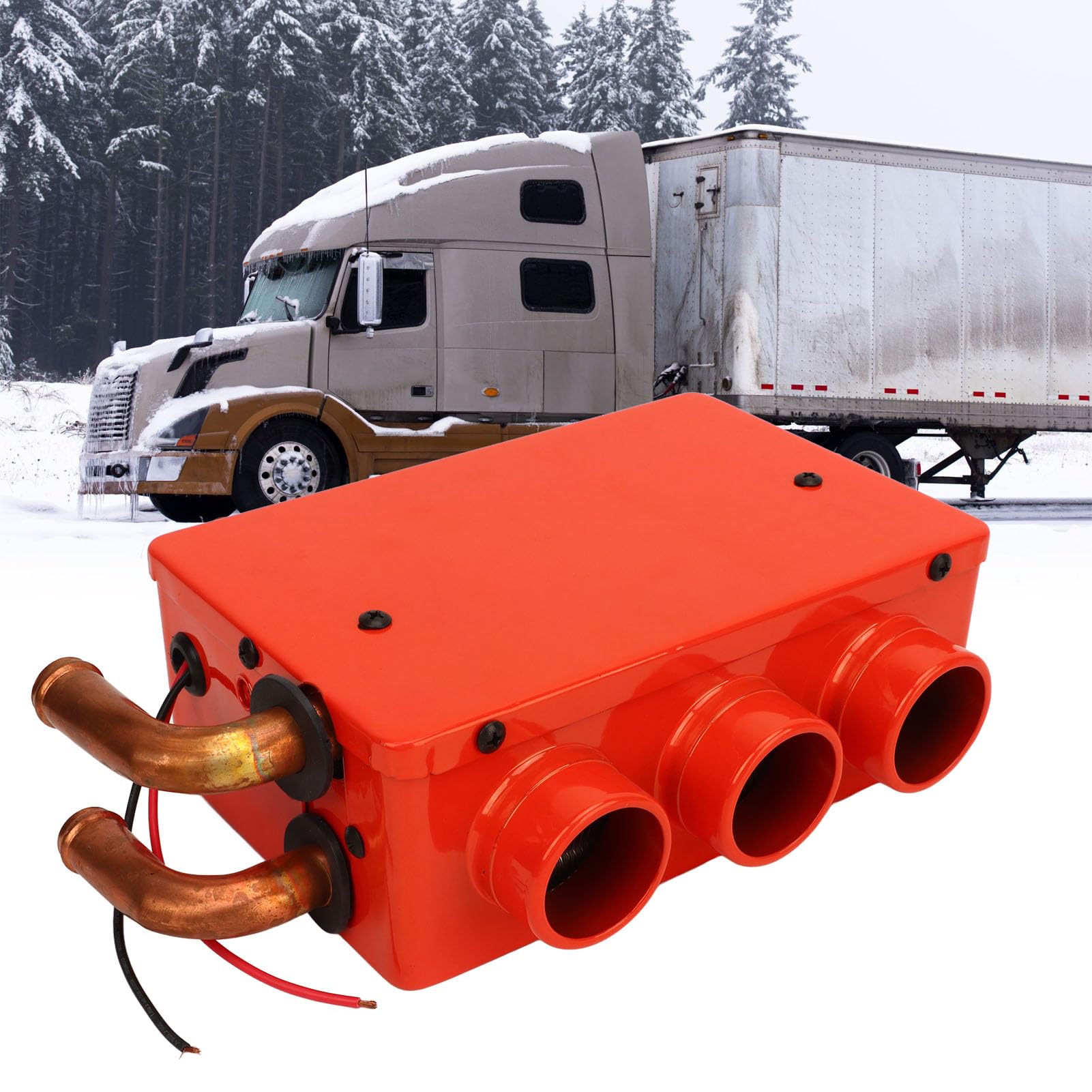Samochodowy wentylator grzewczy, 50 W, czerwony, przenośne ogrzewanie przedniej szyby, akcesoria samochodowe, mały, kompaktowy odmrażacz na przednią szybę, niskie zużycie energii do samochodu, (12 V)