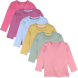 HonestBaby Unisex-Baby Organic Cotton Long Sleeve Tshirts Multipack