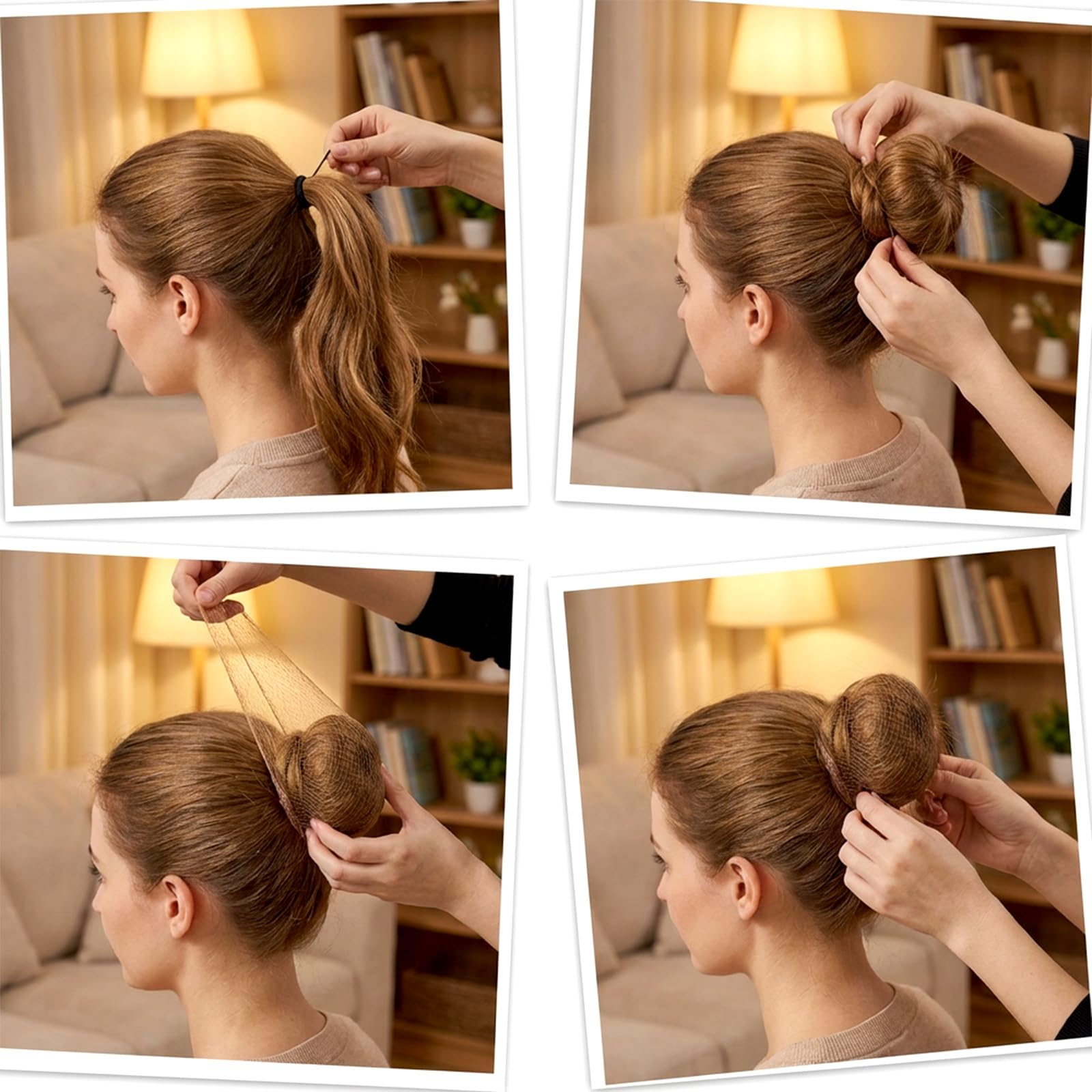 Nylon Invisible Hair Net 20 Cali 50 cm Rete Elastica per Capelli Bionda per Donna Balletto Danza