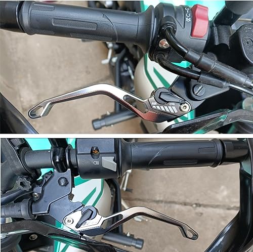 Miniatura 4 de Para Suzuki DL1000 V-Strom DL 1000 VSTROM 2002-2016 Palancas de freno de embrague de motocicleta ajustables 3D Rombo Textura CNC Aluminio con