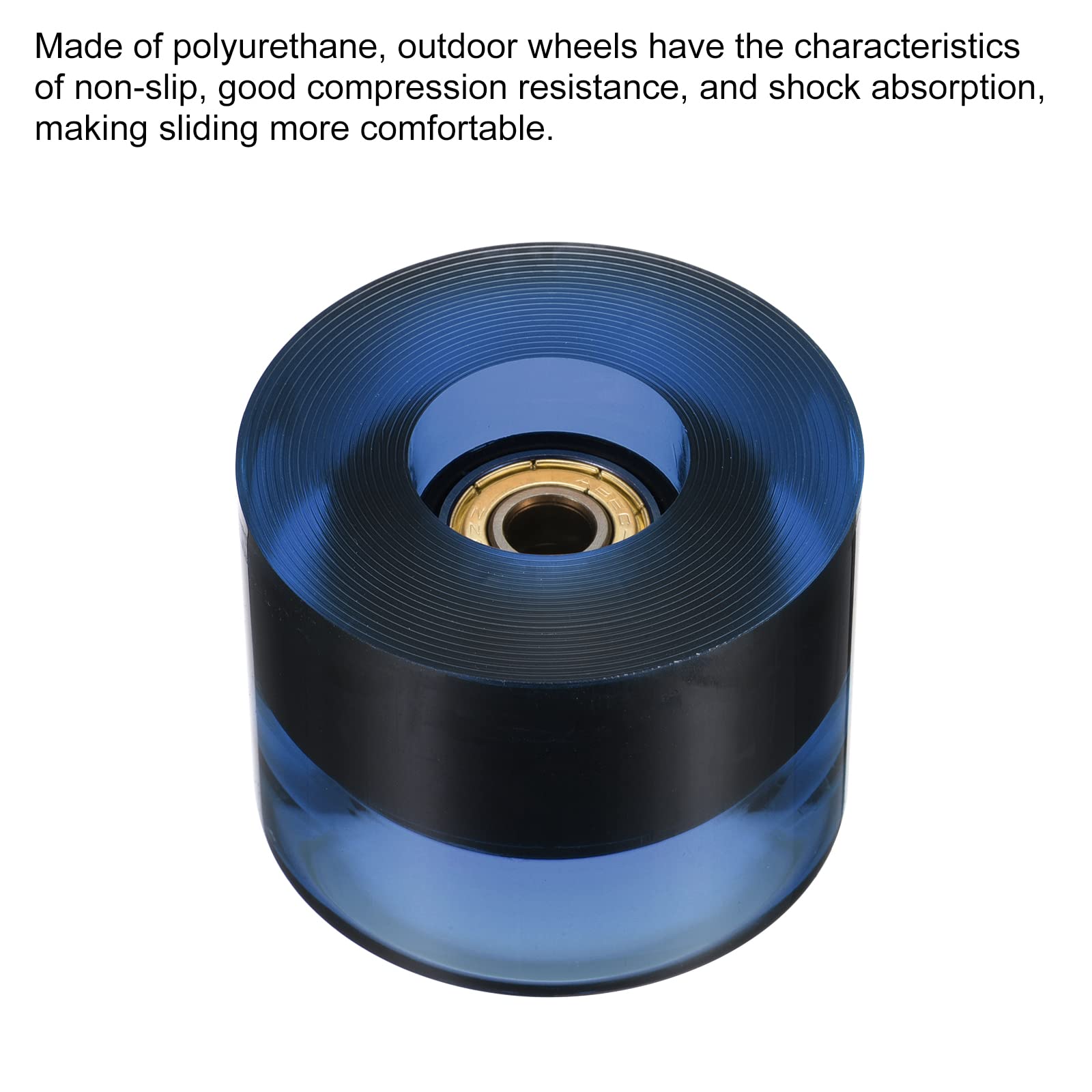 PATIKIL Roues de longboard avec roulements ABEC-11, roues de rue, pour skateboards, cruiser