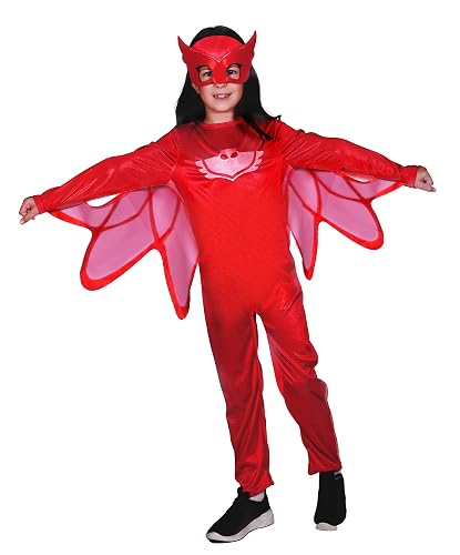 Ciao Buhita Owlette disfraz niña original PJ Masks (Talla 5-7 años) con máscara