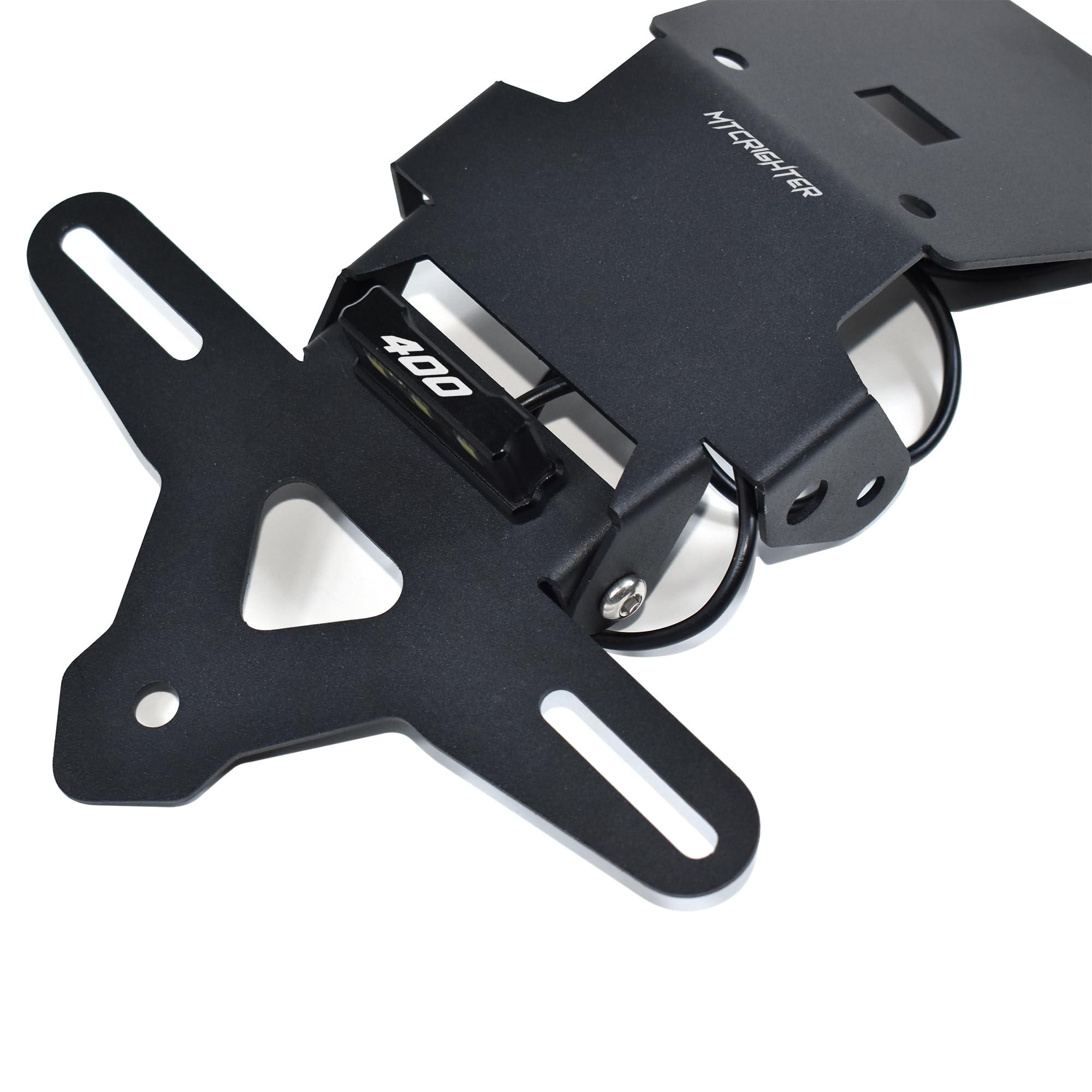 Kit Porta Targa Compatibile con Triumph Speed 400 Scrambler 400X 2024 2025, Realizzato in acciaio inossidabile