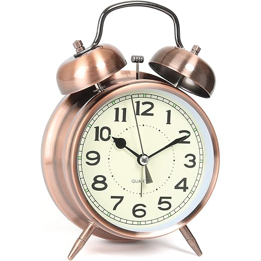 AYRELY Super Loud Copper Twin Bell Clock